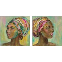 Framed African Woman 2 Piece Art Print Set