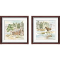 Framed 'Woodland Reflections 2 Piece Framed Art Print Set' border=