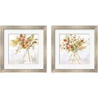 Framed 'Eucalyptus Vase Spice 2 Piece Framed Art Print Set' border=