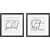 Framed 'Bathroom Humor 2 Piece Framed Art Print Set' border=