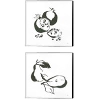Framed Black & White Fruit 2 Piece Canvas Print Set