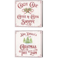Framed 'Vintage Christmas Signs 2 Piece Canvas Print Set' border=