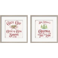 Framed Vintage Christmas Signs 2 Piece Framed Art Print Set