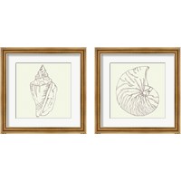 Framed Coastal Breeze Sketches Silver 2 Piece Framed Art Print Set