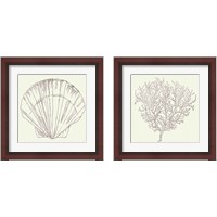 Framed Coastal Breeze Sketches Silver 2 Piece Framed Art Print Set