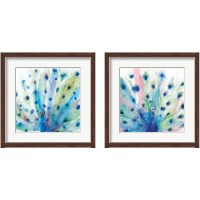 Framed 'Peacock Glory 2 Piece Framed Art Print Set' border=