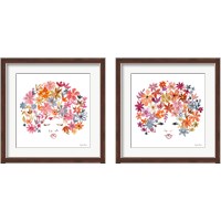 Framed 'Floral Beauties 2 Piece Framed Art Print Set' border=