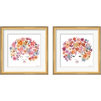 Framed 'Floral Beauties 2 Piece Framed Art Print Set' border=