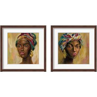 Framed African Face 2 Piece Framed Art Print Set