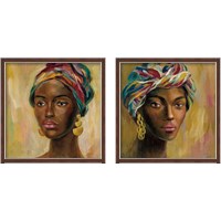 Framed African Face 2 Piece Framed Art Print Set