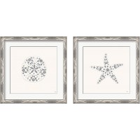 Framed 'Sea Charms Silver 2 Piece Framed Art Print Set' border=