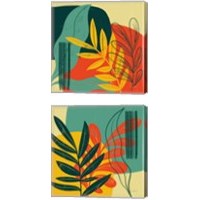 Framed 'Mid Century Modern  2 Piece Canvas Print Set' border=