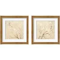 Framed White Cherry Blossoms 2 Piece Framed Art Print Set