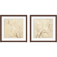 Framed White Cherry Blossoms 2 Piece Framed Art Print Set