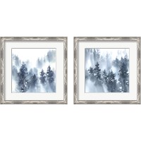 Framed 'Misty Forest 2 Piece Framed Art Print Set' border=