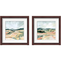 Framed 'Vermillion Landscape 2 Piece Framed Art Print Set' border=