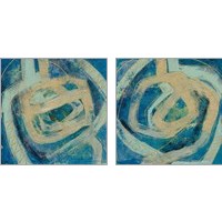 Framed 'Mid Modern Tile 2 Piece Art Print Set' border=