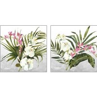 Framed 'Beautiful Orchids 2 Piece Art Print Set' border=