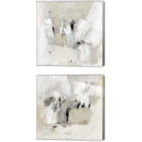 Framed 'Neutral Brushstrokes 2 Piece Canvas Print Set' border=