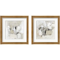 Framed 'Neutral Brushstrokes 2 Piece Framed Art Print Set' border=