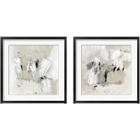 Framed 'Neutral Brushstrokes 2 Piece Framed Art Print Set' border=