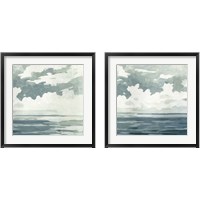 Framed Textured Blue Seascape 2 Piece Framed Art Print Set