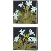 Framed 'Garden Lilies 2 Piece Canvas Print Set' border=