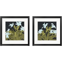 Framed 'Garden Lilies 2 Piece Framed Art Print Set' border=