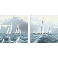 Framed 'Sailing Ships 2 Piece Art Print Set' border=