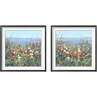 Framed 'Seaside Garden 2 Piece Framed Art Print Set' border=