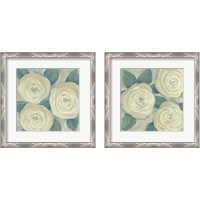 Framed 'Roses in Bloom 2 Piece Framed Art Print Set' border=