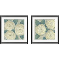 Framed 'Roses in Bloom 2 Piece Framed Art Print Set' border=