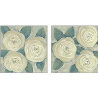 Framed 'Roses in Bloom 2 Piece Art Print Set' border=