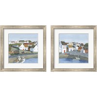 Framed 'Old Coast Town 2 Piece Framed Art Print Set' border=