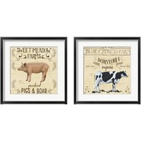 Framed 'Animal Farm Collection 2 Piece Framed Art Print Set' border=