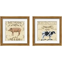 Framed 'Animal Farm Collection 2 Piece Framed Art Print Set' border=