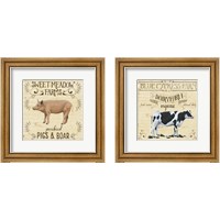 Framed 'Animal Farm Collection 2 Piece Framed Art Print Set' border=