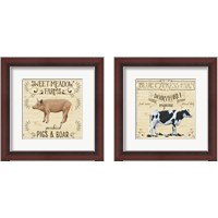 Framed 'Animal Farm Collection 2 Piece Framed Art Print Set' border=