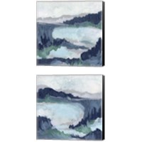 Framed 'Blue Marsh Grove 2 Piece Canvas Print Set' border=