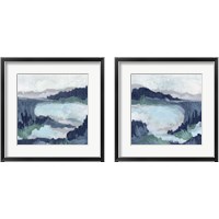 Framed 'Blue Marsh Grove 2 Piece Framed Art Print Set' border=