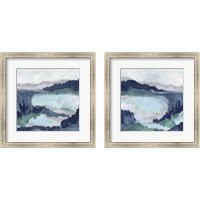 Framed 'Blue Marsh Grove 2 Piece Framed Art Print Set' border=