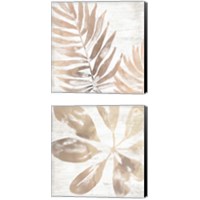 Framed Neutral Palm Fossil 2 Piece Canvas Print Set