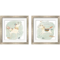 Framed Hipster Unicorns 2 Piece Framed Art Print Set