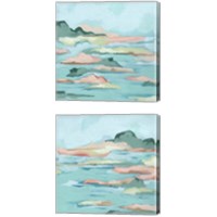 Framed 'Seafoam Coast 2 Piece Canvas Print Set' border=