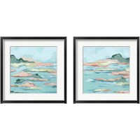 Framed 'Seafoam Coast 2 Piece Framed Art Print Set' border=