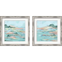 Framed 'Seafoam Coast 2 Piece Framed Art Print Set' border=