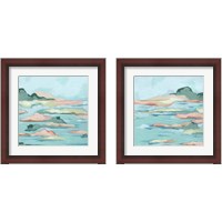 Framed 'Seafoam Coast 2 Piece Framed Art Print Set' border=