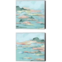 Framed 'Seafoam Coast 2 Piece Canvas Print Set' border=
