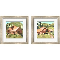 Framed 'Harvest Valley 2 Piece Framed Art Print Set' border=