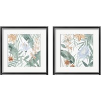 Framed 'Tropical Welcome 2 Piece Framed Art Print Set' border=